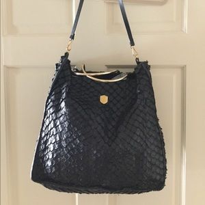 Osklen black pirarucu tote from Brazil
